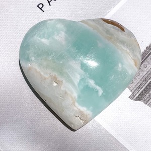 Caribbean Blue Calcite Heart 23 ✧ カリビアンブルーカルサイト