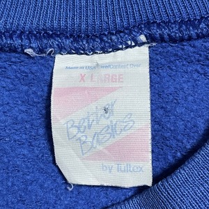 Better Basics by tultex 80s 90s USA製 プリント スミソニアン博物館 スウェットシャツ トレーナー プルオーバー ブルー ラグランスリーブ ユニセックス XL ヴィンテージ  ビンテージ オールド US古着