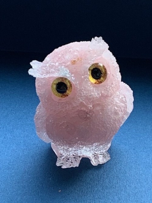 フクロウさん　ローズクォーツ