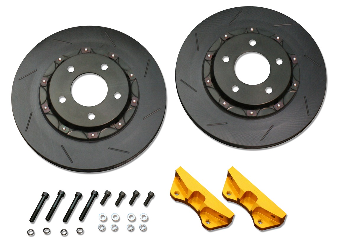 スカイライン HCR32（4Pot車） フロント用 brembo F50キャリパー取付 