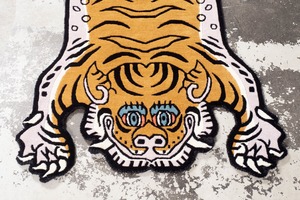 Tibetan Tiger Rug 《Sサイズ•ウール・オリジナル2・マスタードイエロー207》チベタンタイガーラグ