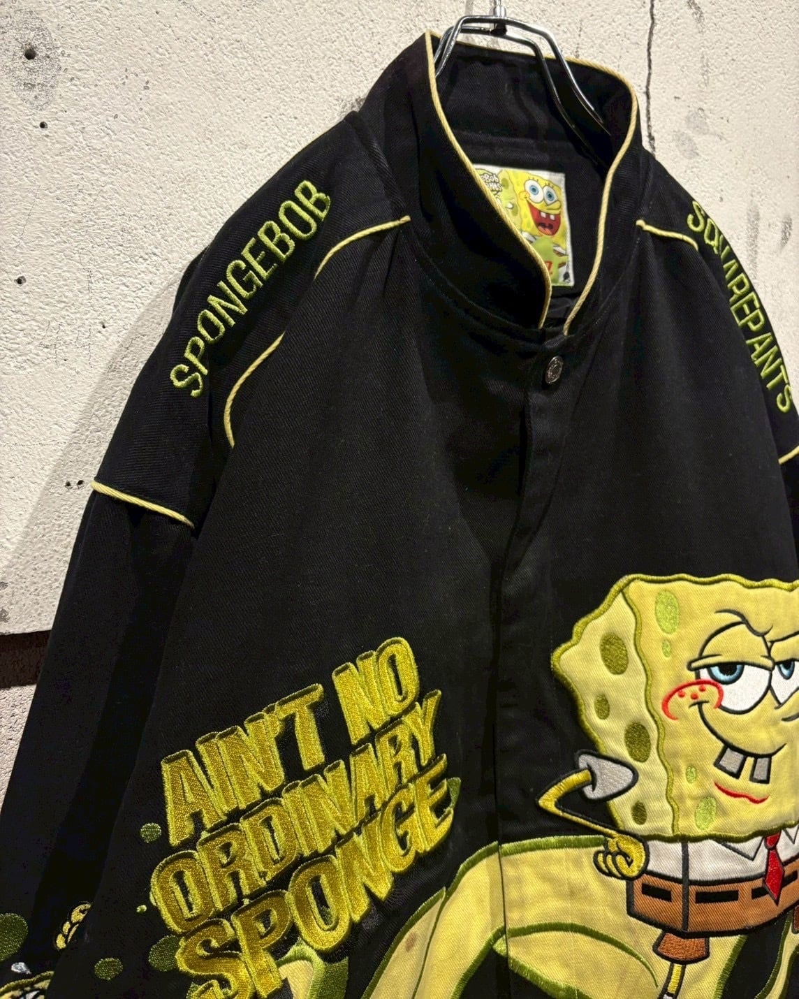 Caka otto】“JH Design” “SpongeBob SquarePants” Loose Racing Jacket