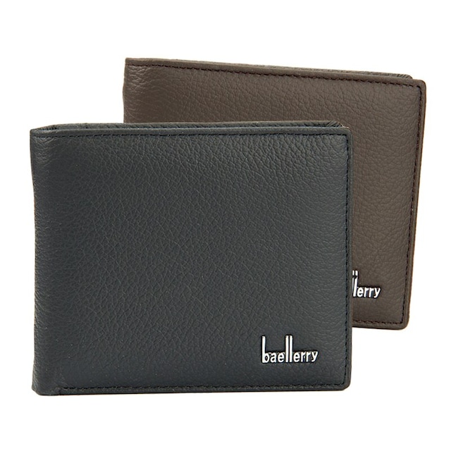 新着ヨーロッパ系アメリカ人男性の本物の革財布黒茶色の品質コインチェンジポケット ID クレジットカードホルダー財布
