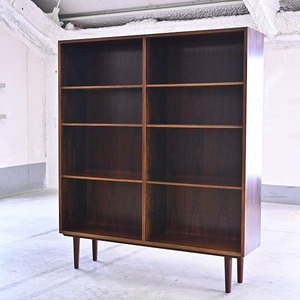 北欧デンマーク製 OMANN JUN「model.6」ローズウッド材 ブックシェルフ ディスプレイ 本棚 オーマン・ジュン ビンテージ【中古家具/中古インテリア/USED家具ユーズド家具/リサイクル】