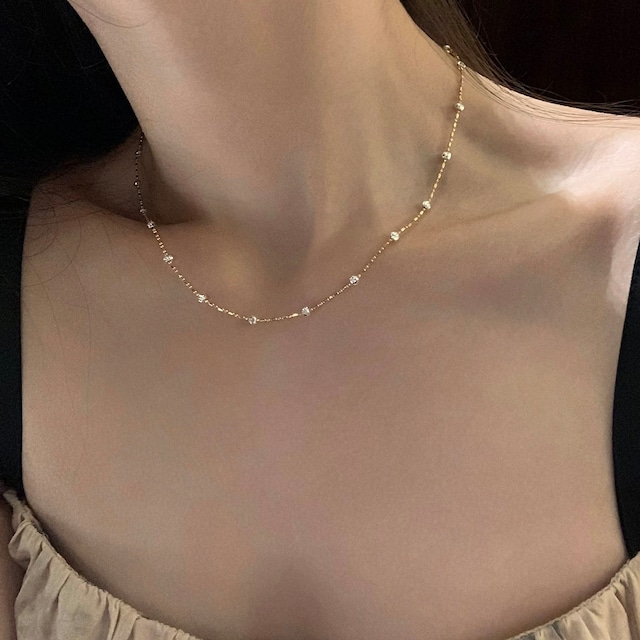 golden ripple necklace K852z