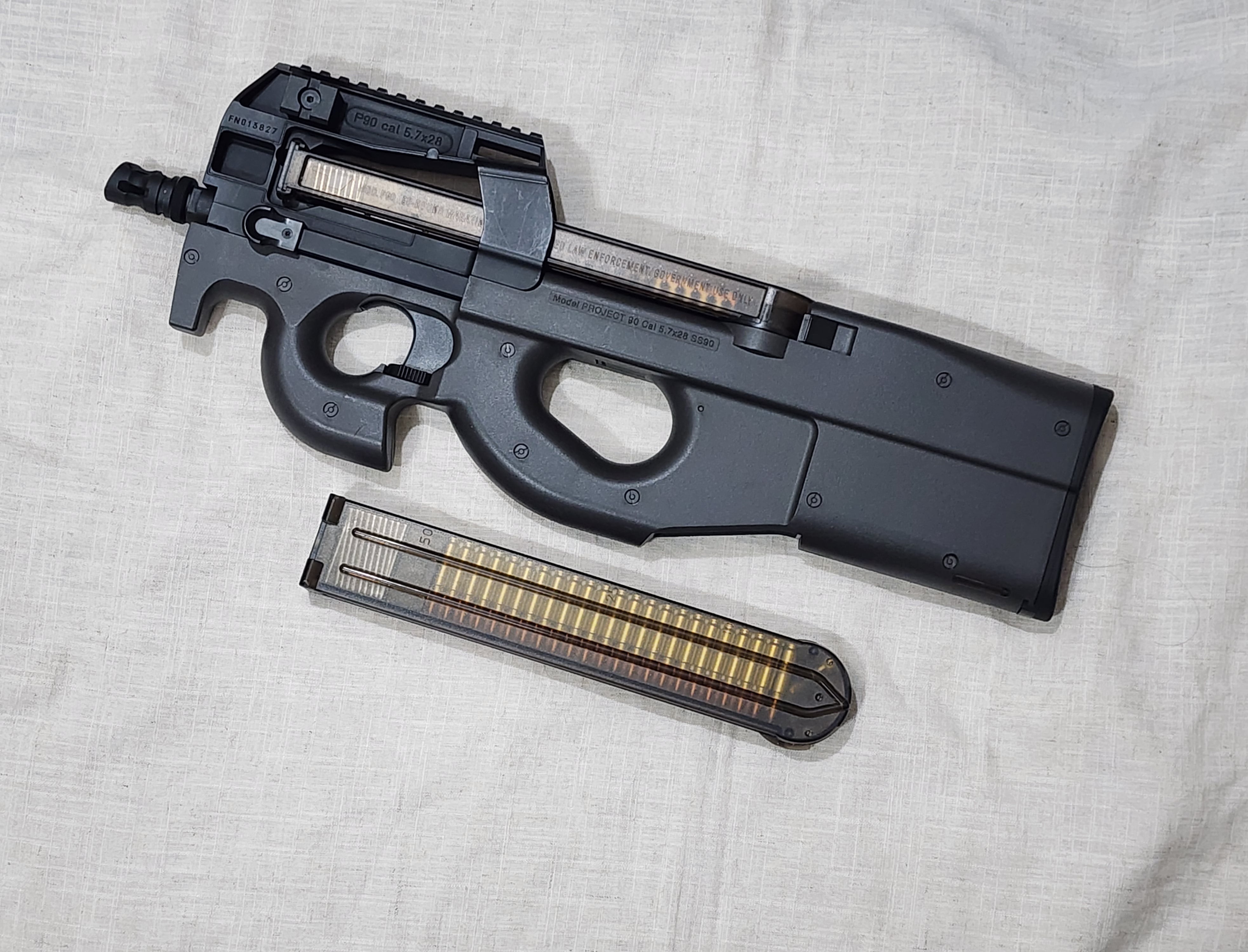 東京マルイ製 P90ハイサイクルカスタム 電子トリガー陽炎6型E組込み 