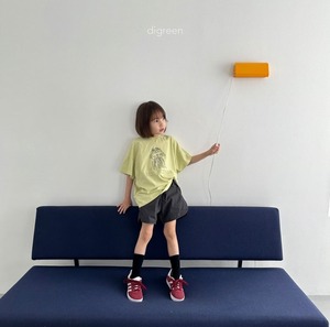 【Digreen ディグリーン】BEST FRIEND Tシャツ 85~120cm ライトグリーン 240516