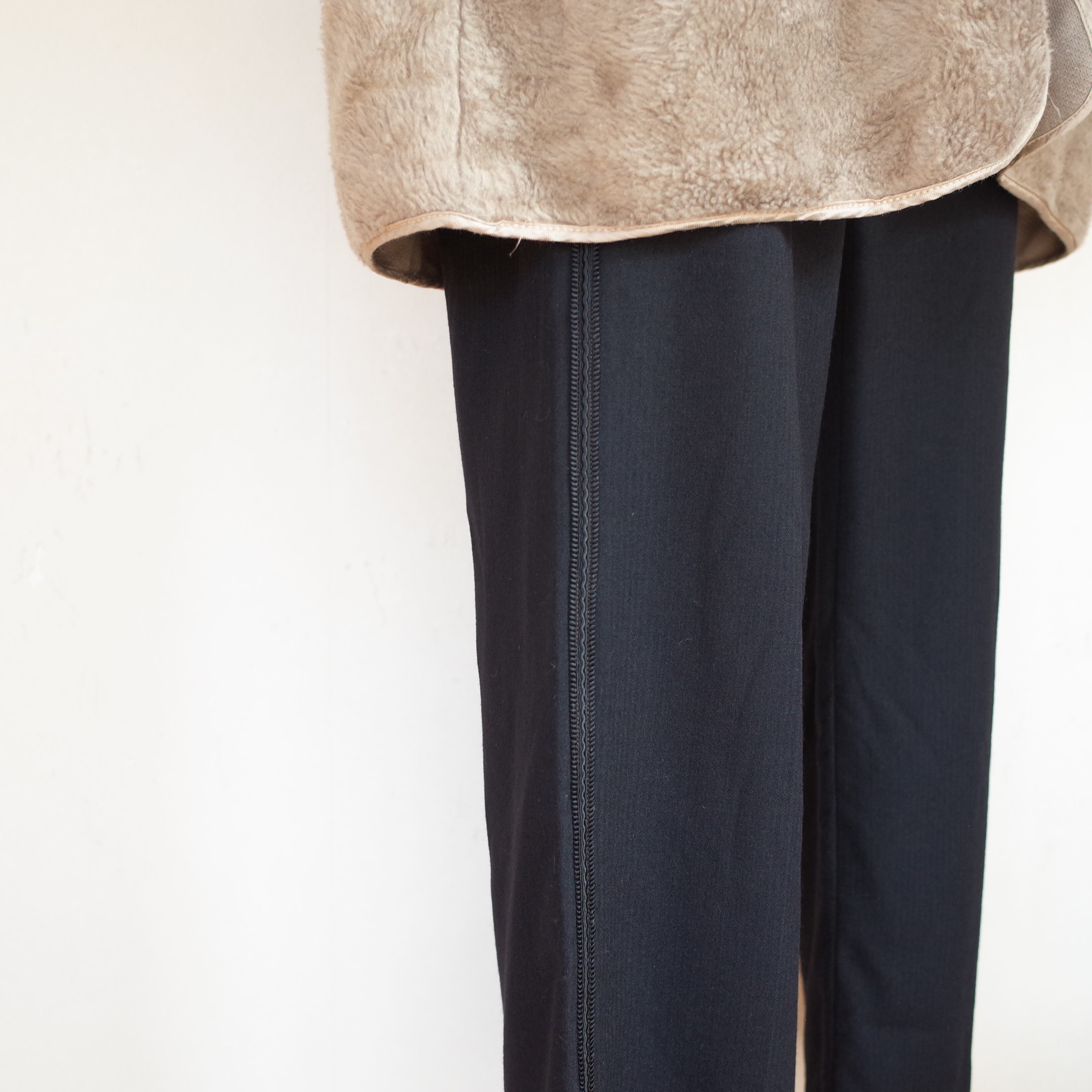 Side line wool slacks pants