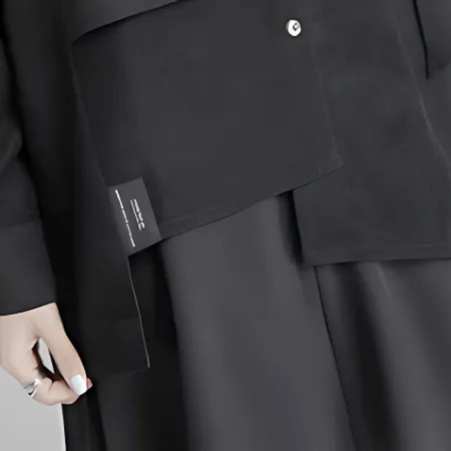 Asymmetry design long sleeve shirt C0107