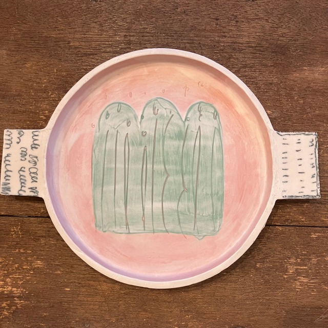 ふらいぱん皿 大　 atelier chie 　砥部焼