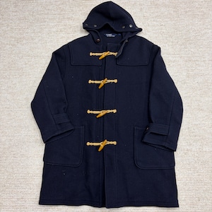 RALPH LAUREN WOOL DUFFLE COAT NAVY 1990'S OLD