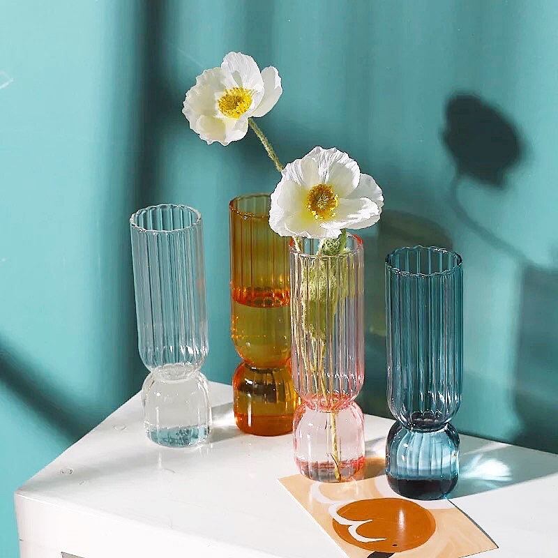 ☆新品 E4 北欧、ガラスの花瓶、創造的な装飾 - インテリア小物