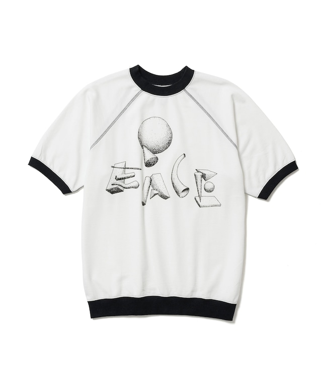 Sasquatchfabrix./24SS-CST-006 POLYHEDRON "PEACE" H/S SWEAT SHIRT  (WHITE)