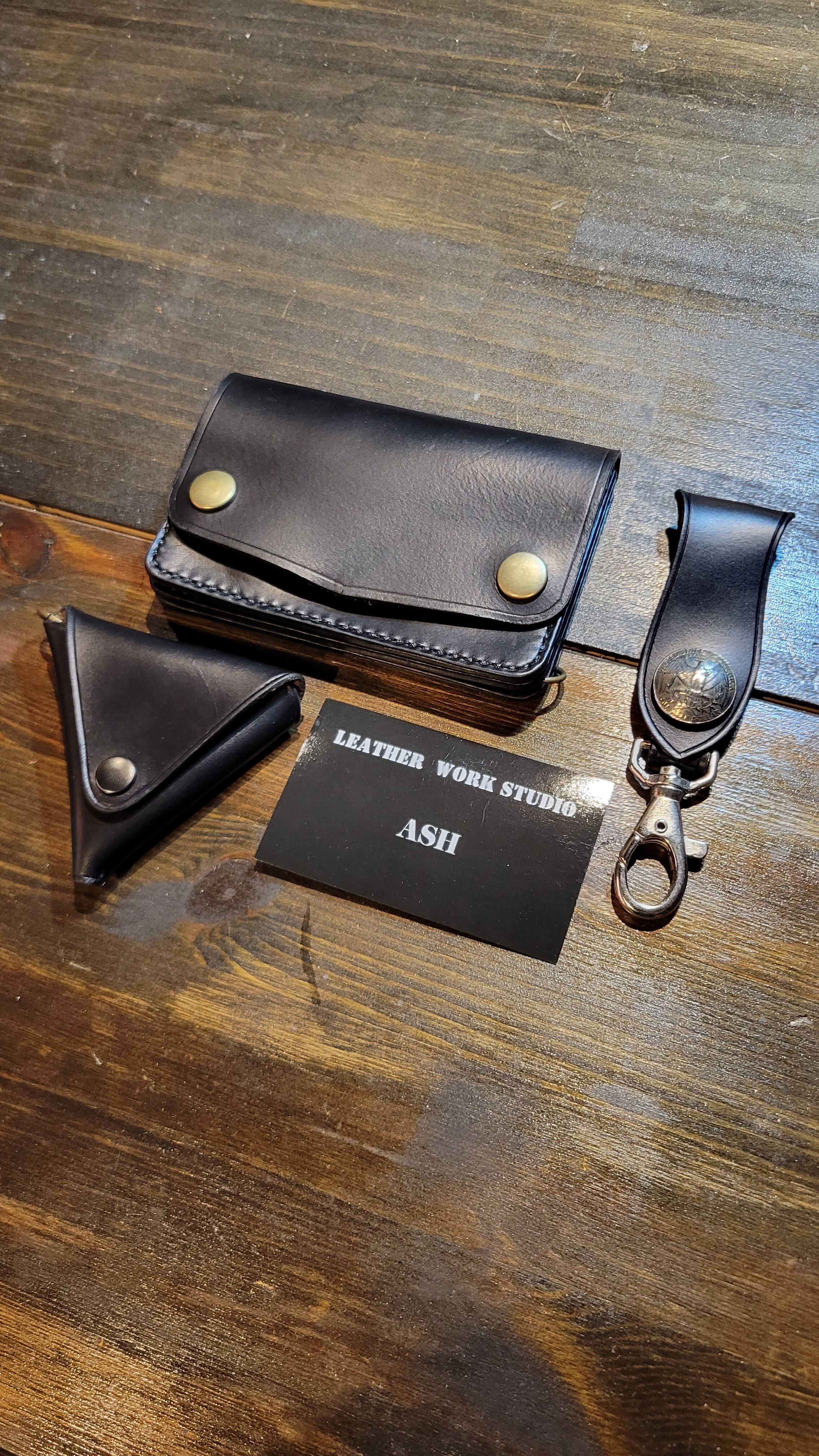 ショートトラッカーウォレット セット | Leather Work Studio ASH