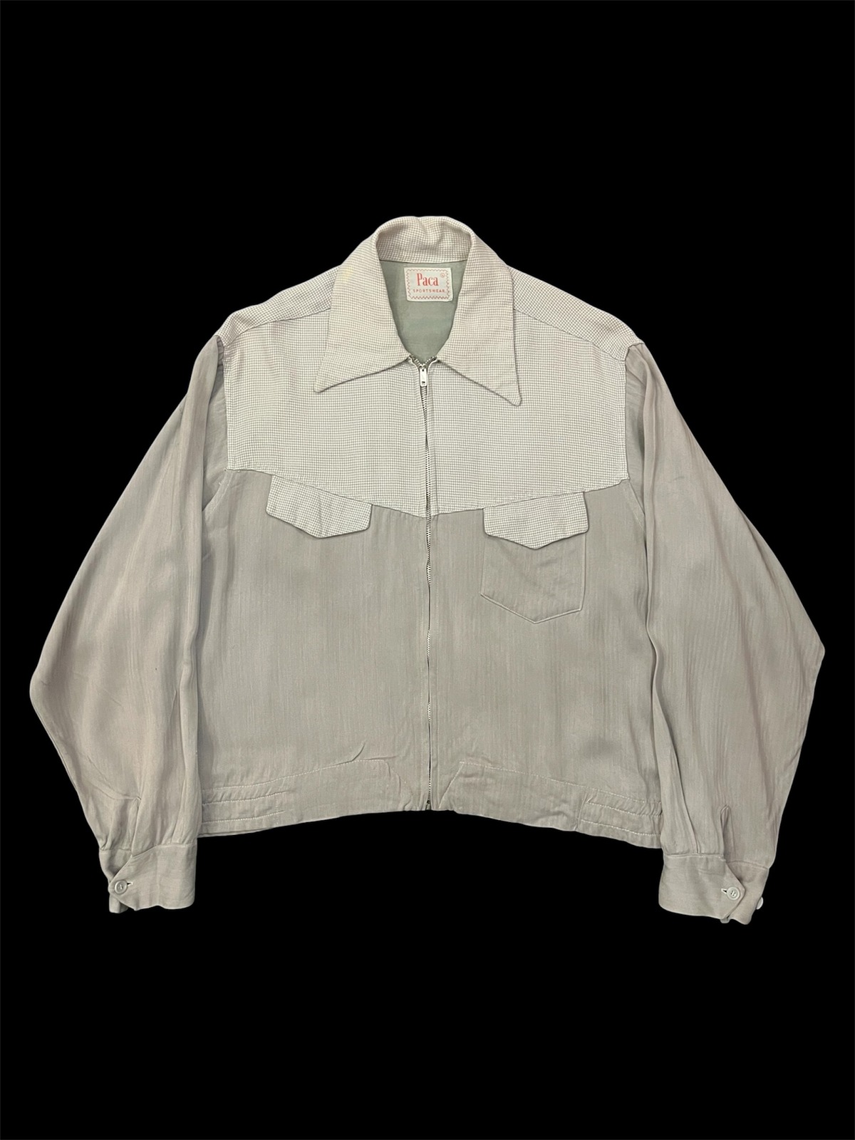 40s〜 PACA Two Tone Rayon Ricky Jacket gabardine jacket 40年代 