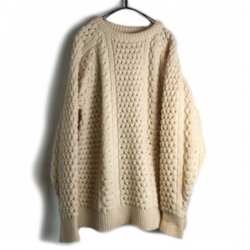 [Bonner Ireland] Vintage Aran Sweater [1980s] Vintage Fisherman Sweater