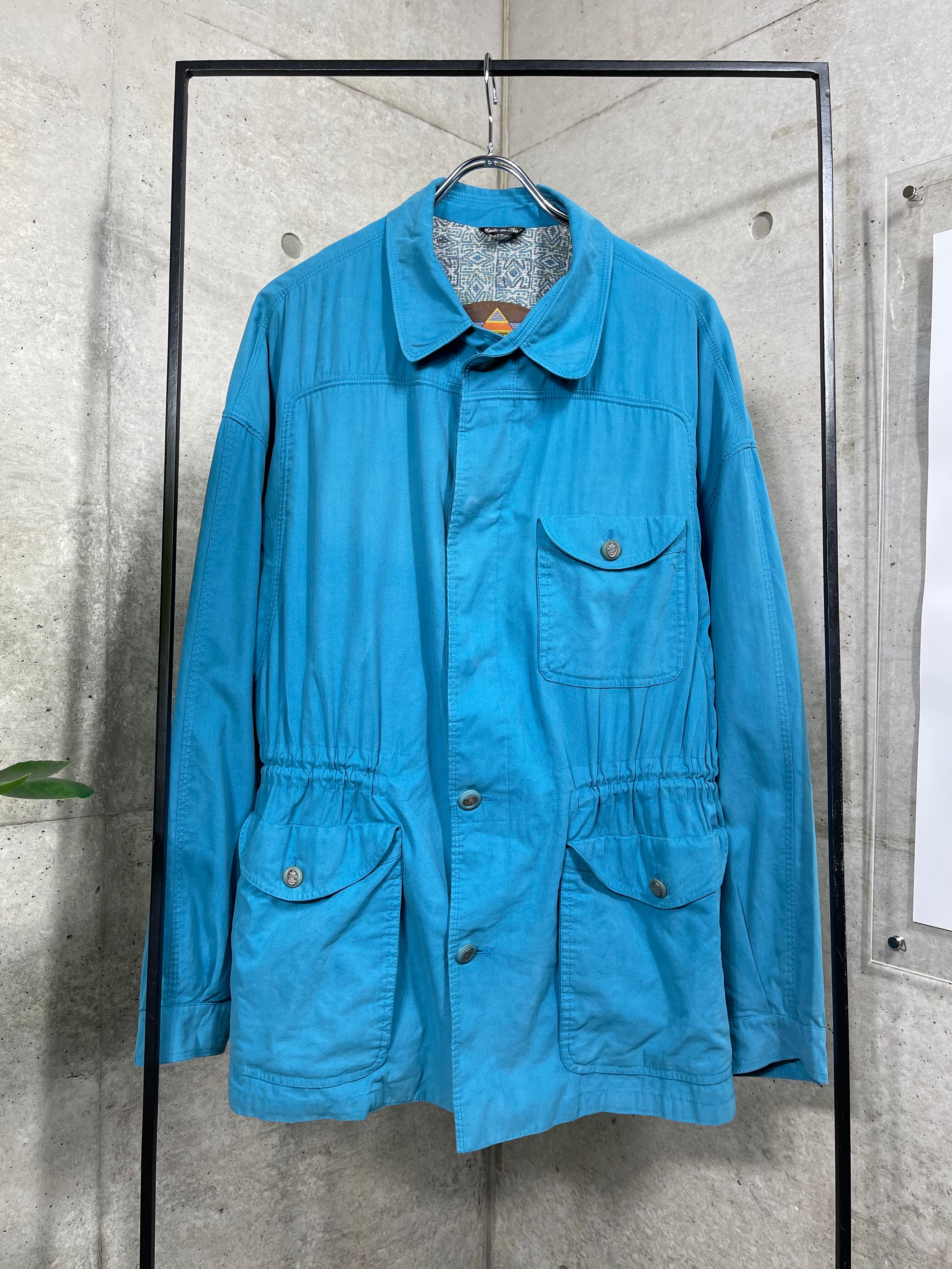 "ITALY" royal blue silky blouson