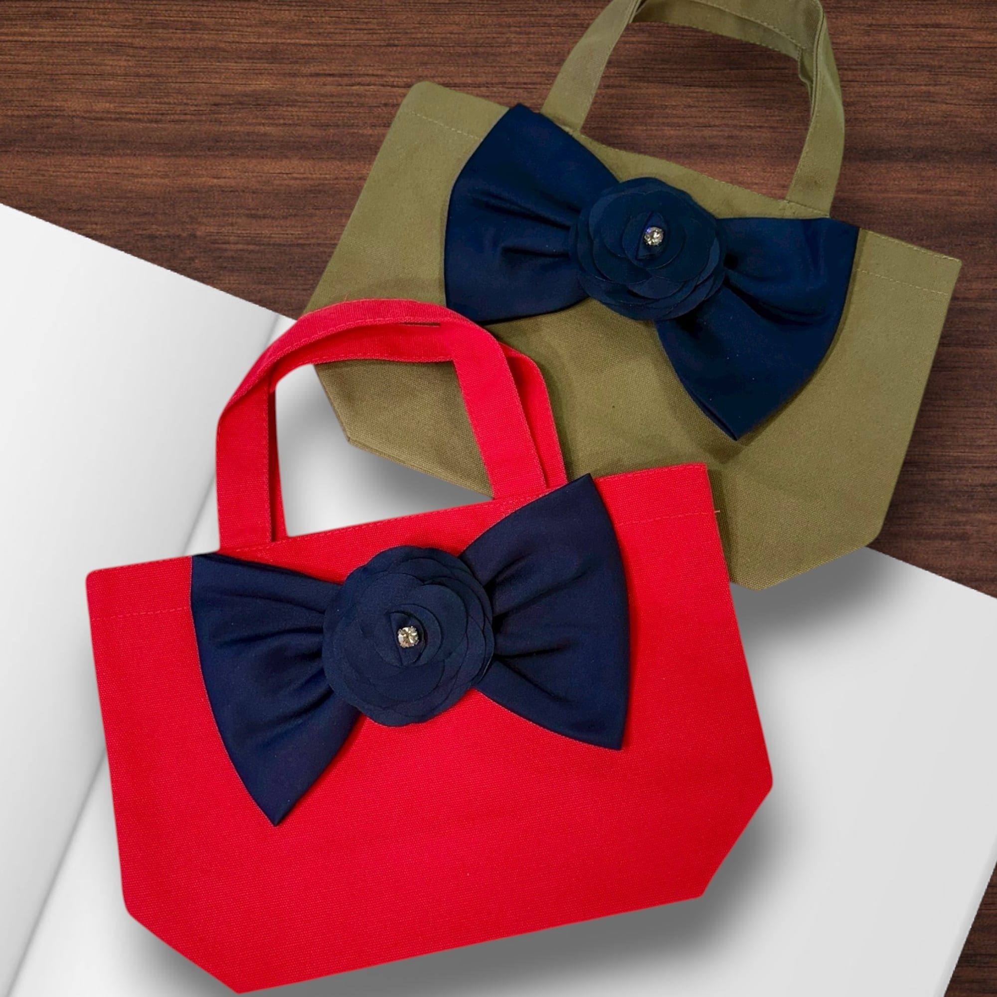 CLOSE SALE★新色入荷★BG0323 トートS/タフタリボン&フラットカメリア