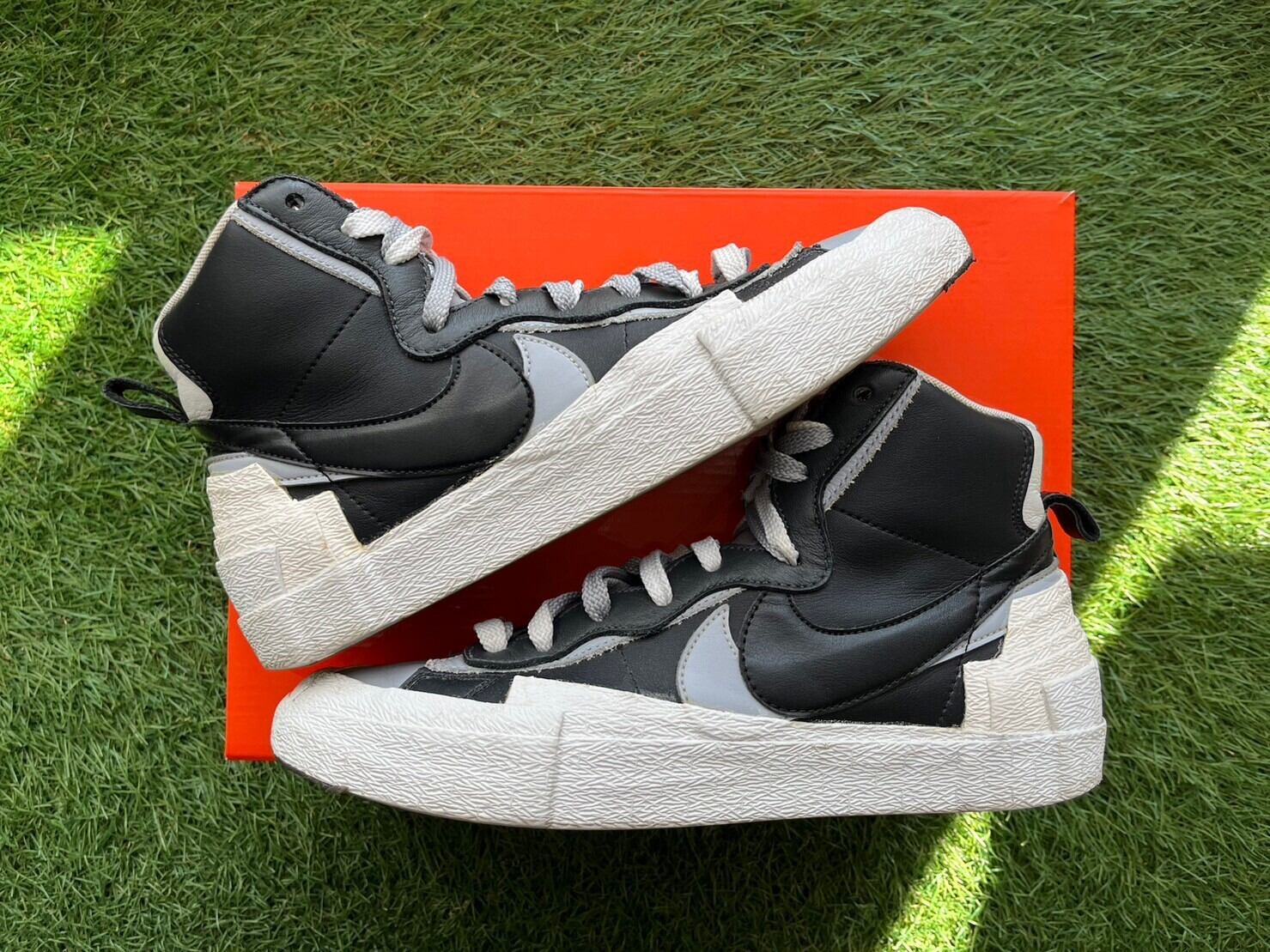 NIKE × sacai BLAZER MID WOLF GREY BV0072-002 26.5cm 29827 | BRAND 