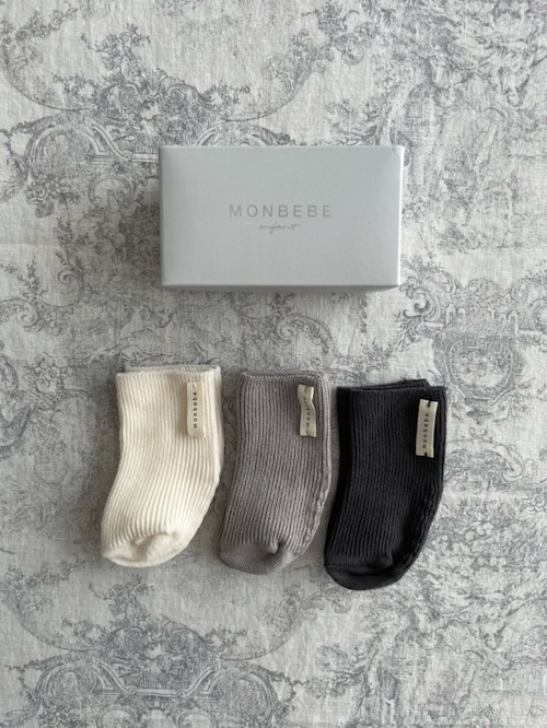 ( 470 )socks set box - natural - / monbebe
