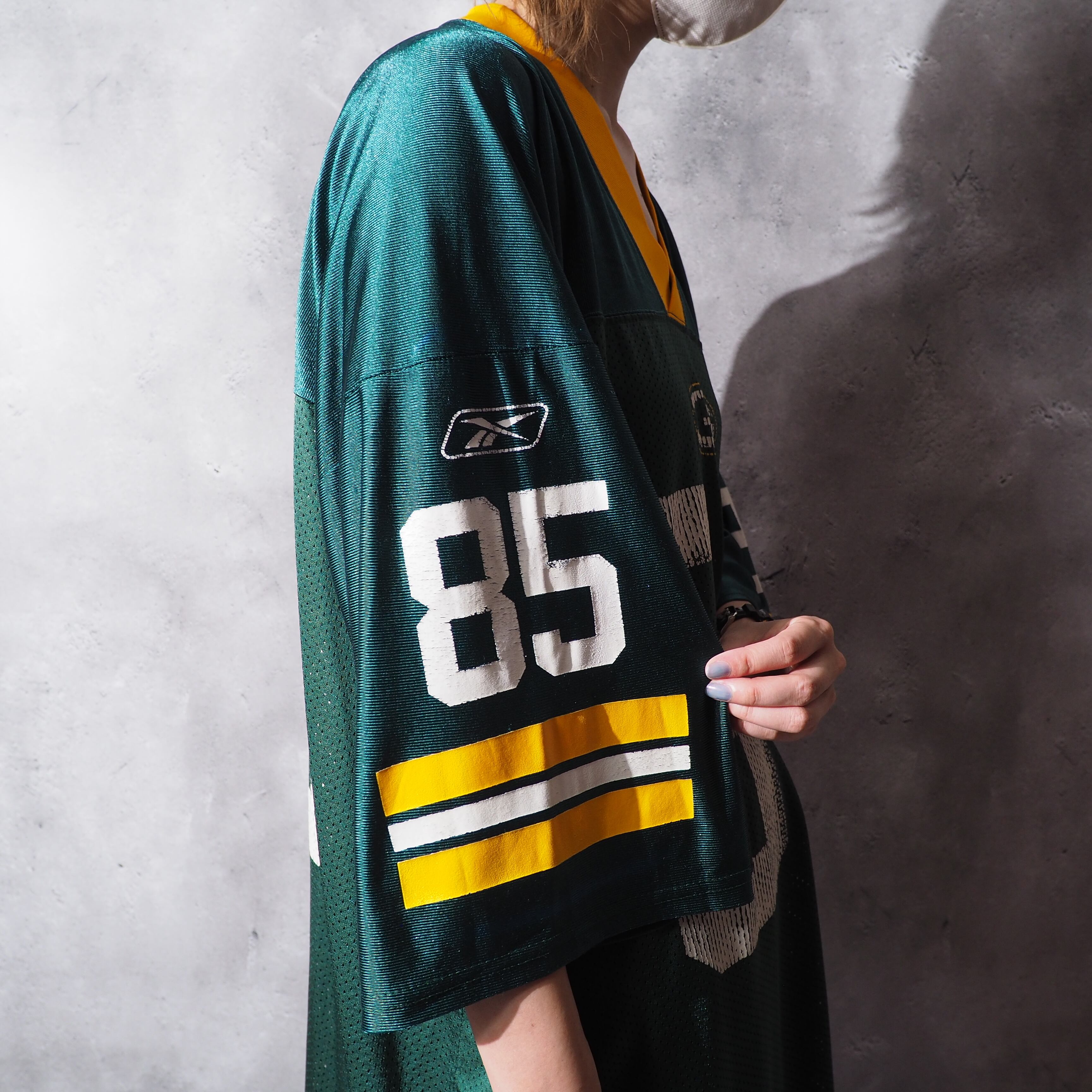 NFL Reebok green bay packers ” printed loose mesh game shirt NFL Reebok green bay packers ” printed loose mesh game shirt