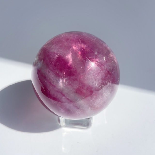 ピンクフローライト スフィア（丸玉）15◇Purple Fluorite Sphere◇ 天然石・鉱物・パワーストーン