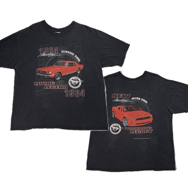 9163 マスタング レーシング ビッグプリント 半袖Tシャツ XL