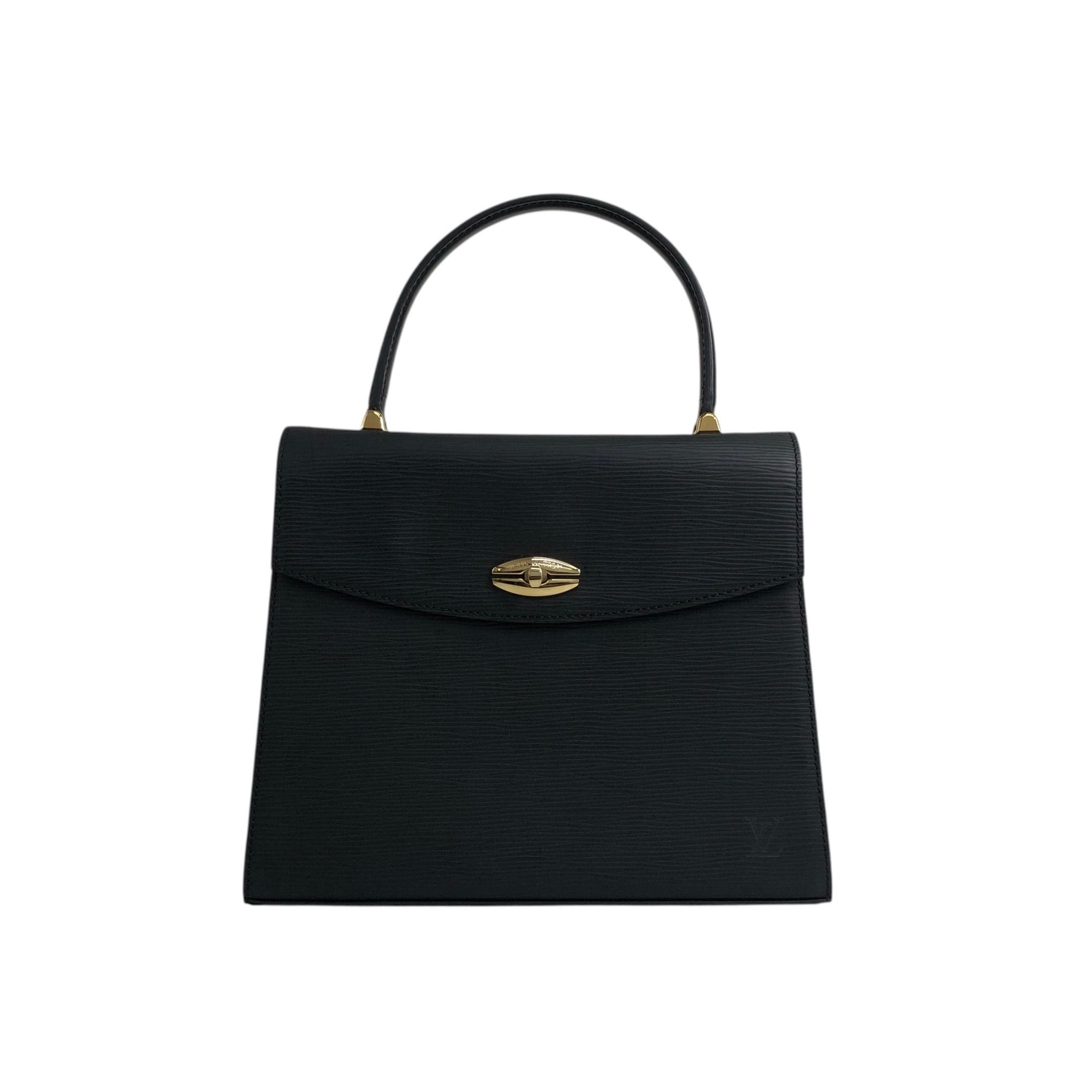ルイ・ヴィトン　エピハンドバッグ【BLACK】 LOUIS VUITTON ルイヴィトン エピ ハンドバッグ ブラック ターンロック