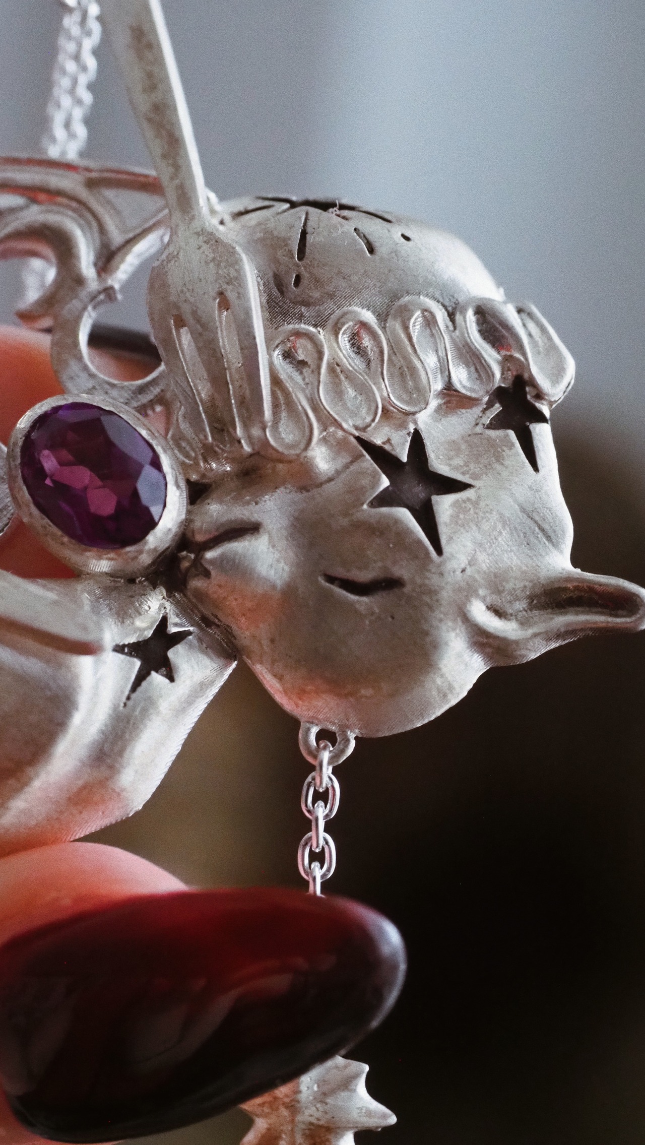 色彩羊ｲﾛﾋﾂｼの首飾り  シルバー  アメジスト