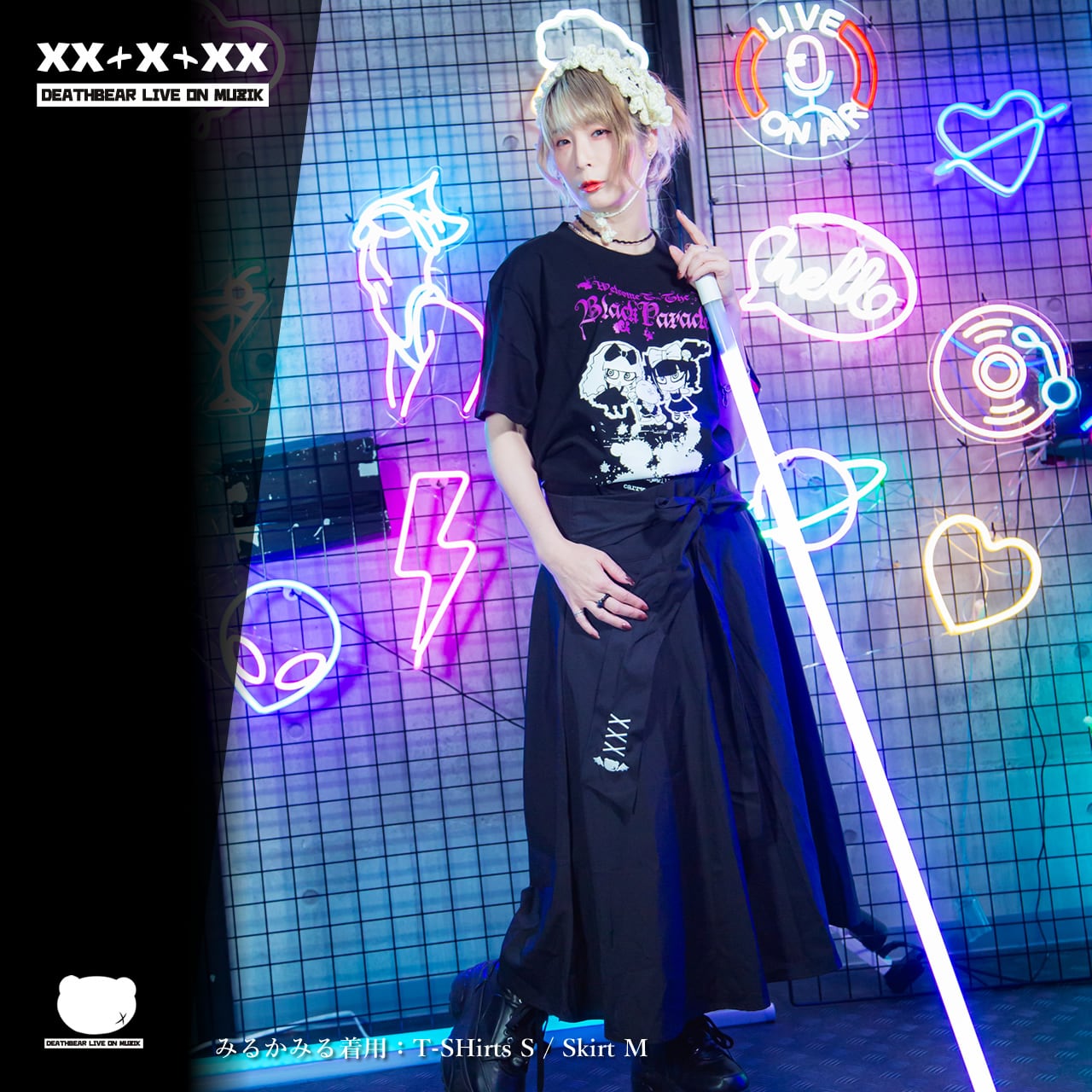 【DEVIL LOGO】SIDE Tie SKIRT