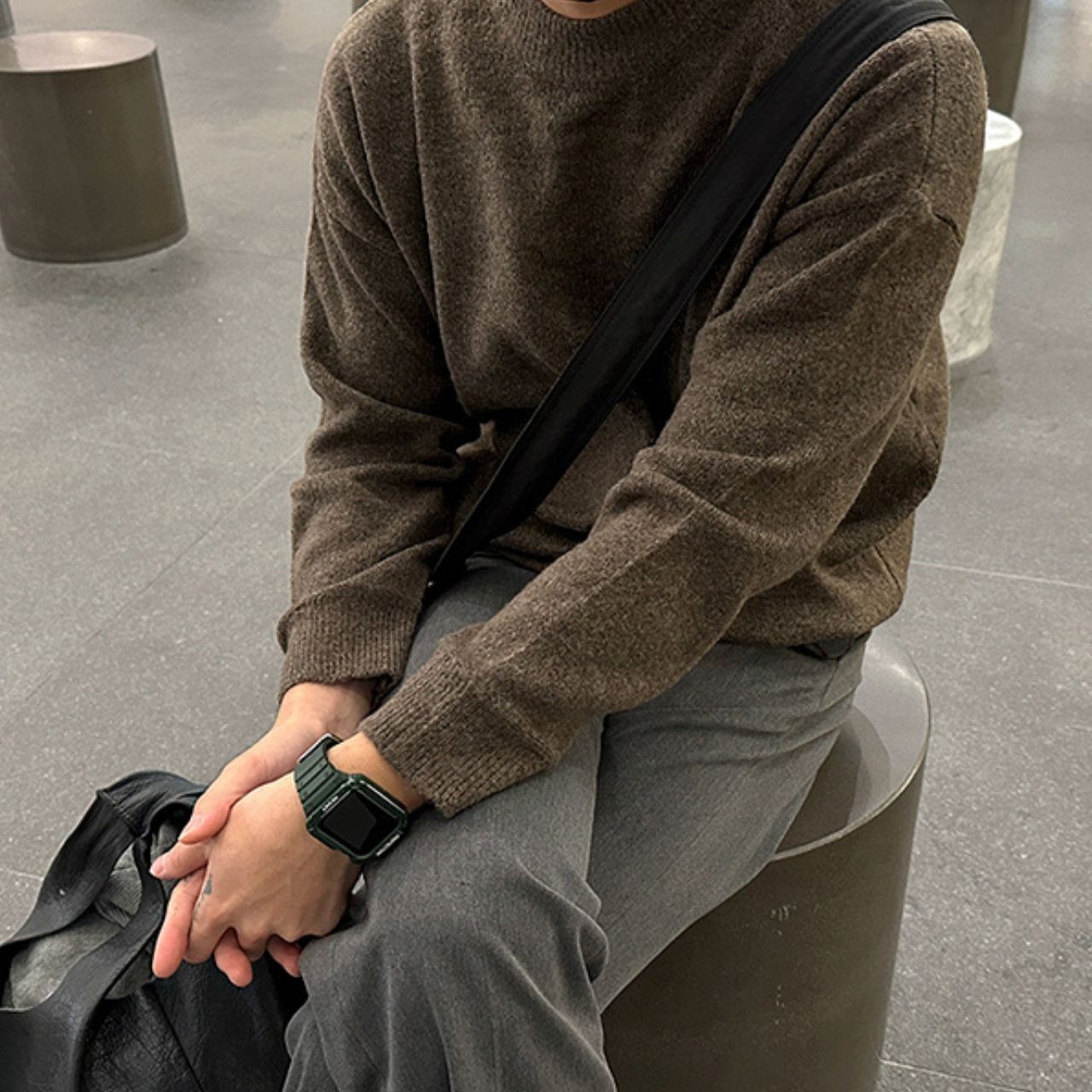 ベーシックラウンドネックニット　MT0080332