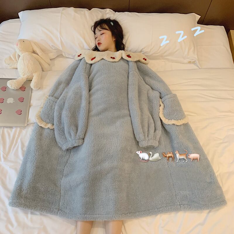 ナイトガウンオータムウィンターレッドスタイル 大人ガーリー スウィート キュート カジュアル 秋物 冬物 スーパーモール81772494387