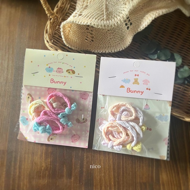 6set くしゅリボンヘアゴム