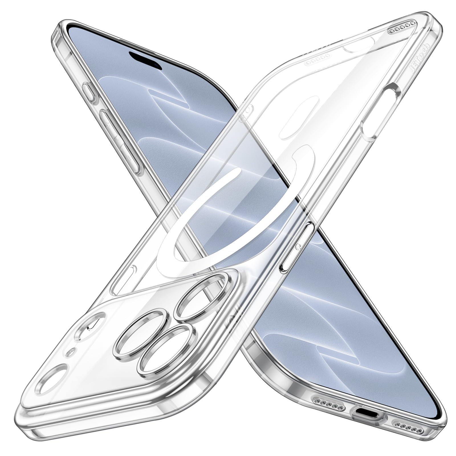 JETech iPhone 18 Pro用 マグネットスリムケース (クリア)