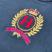 【極上】トミーヒルフィガー タートルネックニット 90s ロゴ刺繍 神配色 美品