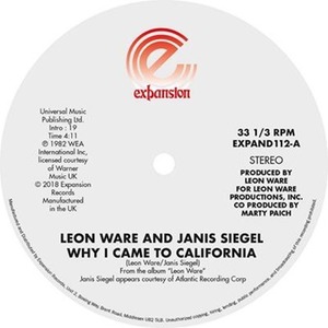 【12"】LEON WARE AND JANIS SIEGEL - WHY I CAME TO CALIFORNIA / CAN I TOUCH YOU THERE ＜ EXPANSION＞EXPAND112