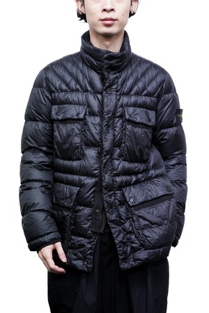 11AW "STONE ISLAND" Garment-Dyed Spalmatura-Coated Nylon Down Jacket