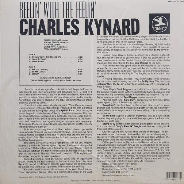 Charles Kynard / Reelin' With The Feelin' [OJC-333, P-7688] - 画像2