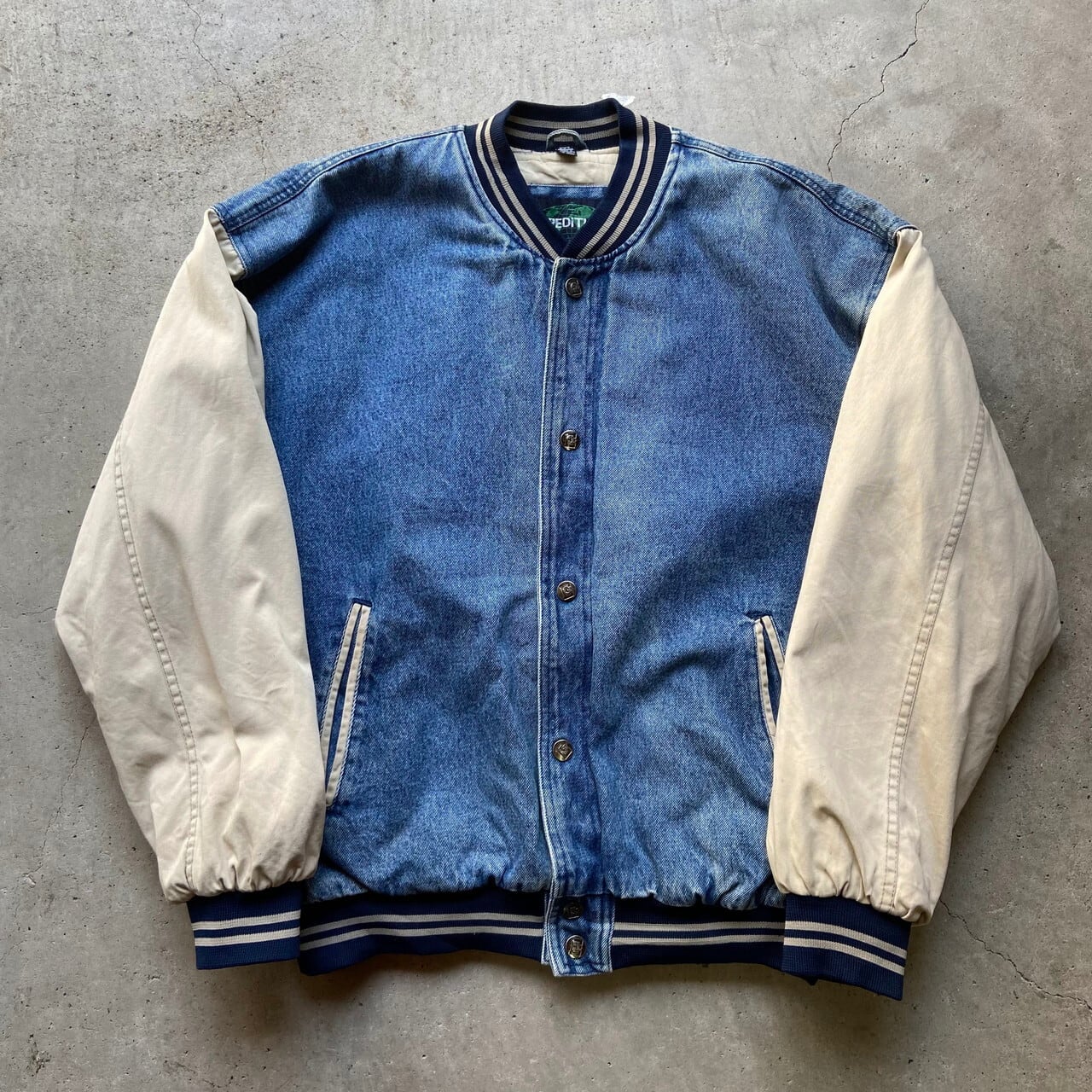 ビンテージ 80s 3M デニム スタジャン スカジャン ジャケットLLYIJACKET