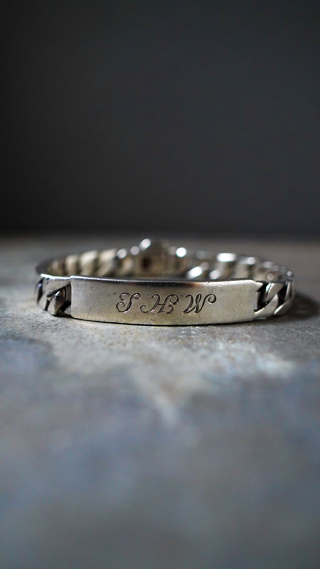 ブレスレット ヴィンテージ チェーン ID ダガー 短剣 シルバー 925 ブレスレット ヴィンテージ チェーン ID ダガー 短剣 シルバー 925