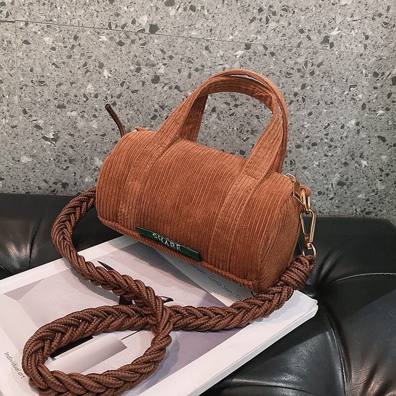 オータムウィンターコーデュロイショルダーバッグ 秋物 冬物 ハンドバッグ Tiancai_Wing_Bag91974258647