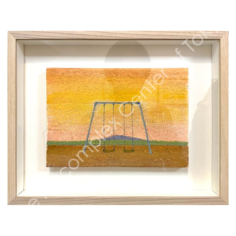 府川誠　はしる北の空　絵 リトグラフ 府川誠「はしる北の空」額装 日本版画協会会員 絵画