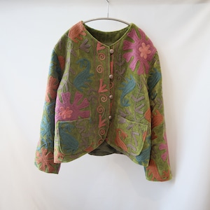 コットンベロア スザニ刺繍ジャケット