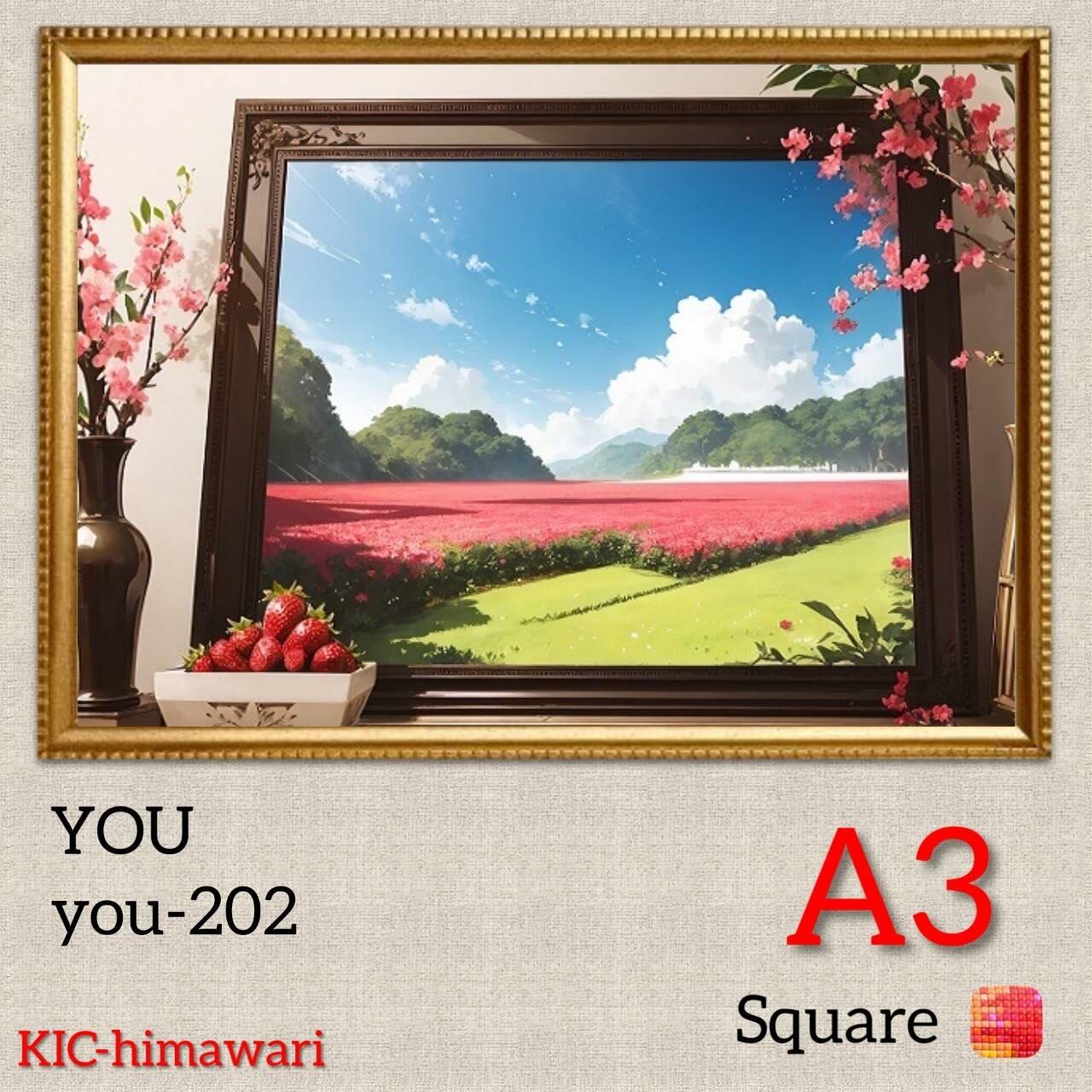 A3サイズ 四角ビーズ【you-202】ダイヤモンドアート