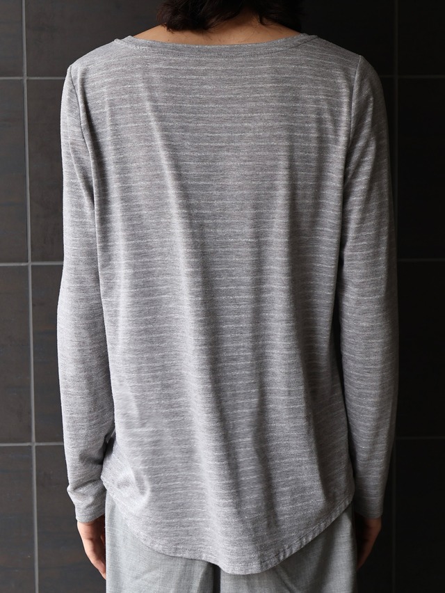 glitter border long sleeve top