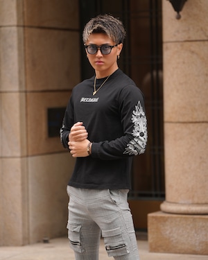 RHINE STONE SHIRTS BLACK【BB25034】