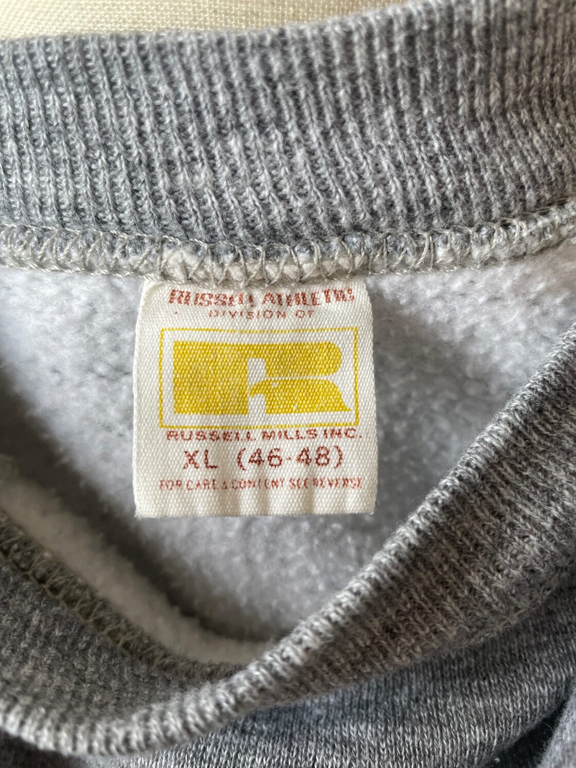 60s 70s RUSSELL ATHLETIC ラバー プリント スウェット 金タグ 霜降り 