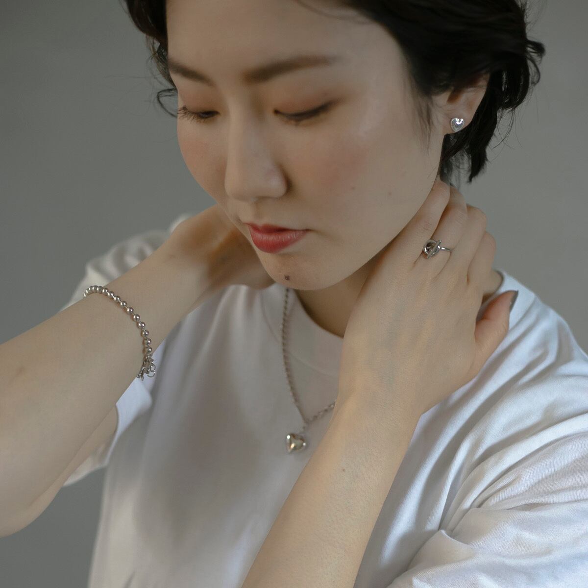 ハートプレートチェーン シルバーネックレス Silver925 | Import ハートプレートチェーン シルバーネックレス Silver925 | Import