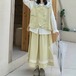 裾レース花刺繍ギャザースカート ・12237
