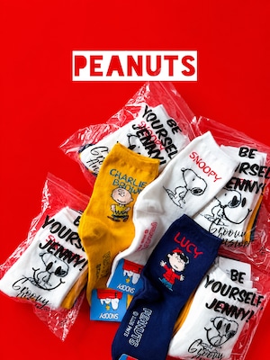 【予約商品】3set PEANUTS スヌーピー socks(18〜23cm)